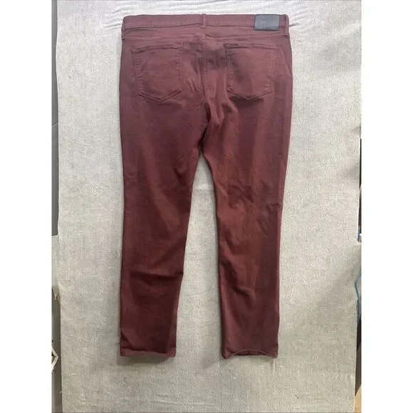 Paige Jeans Mens 40x32 Rustic Wine Red‎ Federal Classic America Denim - Picture 8 of 9